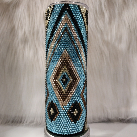 BRAND NEW DOUBLE WALL STAINLESS STEEL RHINESTONE TRAVEL TUMBER 20oz - Picture 1 of 7